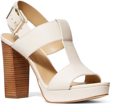 becker block heel platform sandal michael michael kors|Becker Leather Platform Sandal .